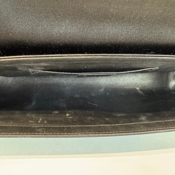Gucci Black Satin Clutch with Floral Detail - Picture 11 of 16